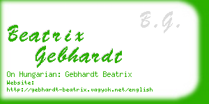 beatrix gebhardt business card